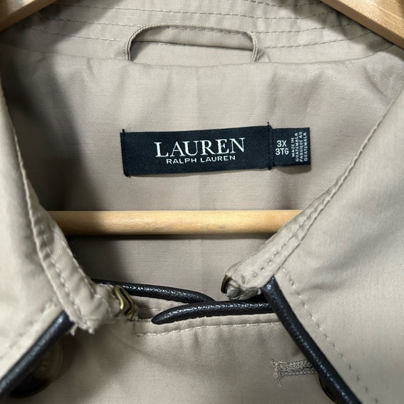 Lauren Ralph Lauren Water Repellent Cotton Blend Belted Trench Coat 3X - Picture 4 of 13